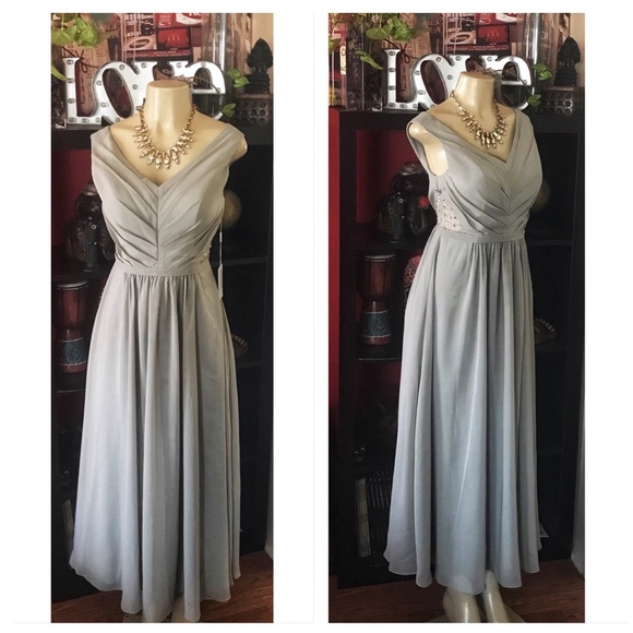 Flowing Silver Dress